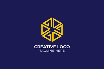 hexagonal  Architecture logo design construction and architecture 