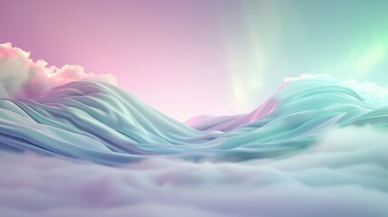 A beautiful, colorful, and serene landscape with a mountain range