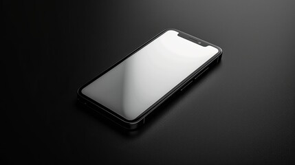 a smartphone with a blank screen