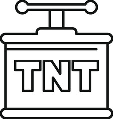 Black and white box with the letters TNT on it