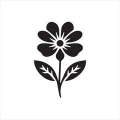 black and white flower