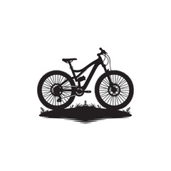 Fototapeta premium silhouette of a bicycle