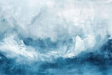 Obraz premium Abstract Blue and White Paint Texture.