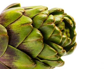 Fototapeta premium Purple artichoke on white background.
