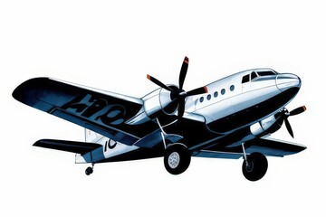 an ai generated image, Detailed Vintage Military Aircraft Model on Pristine White Background