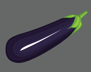 Illustration of a fresh eggplant