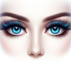 Fototapeta premium Animal and women's eyes