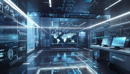 Software development, holographic coding environment, futuristic tech lab, sleek design