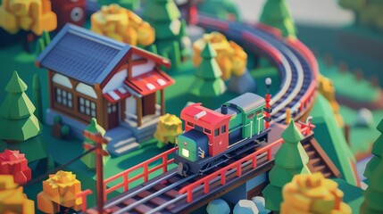 Obraz premium As I animated the delightful isometric character, I marveled at its ability to evoke smiles and laughter with its every move.