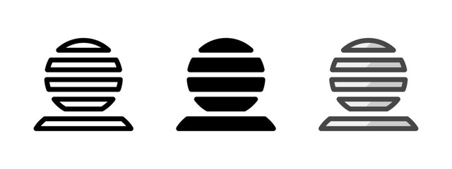 Multipurpose invisible vector icon in outline, glyph, filled outline style. Three icon style variants in one pack.