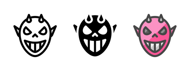 Multipurpose mask vector icon in outline, glyph, filled outline style. Three icon style variants in one pack.