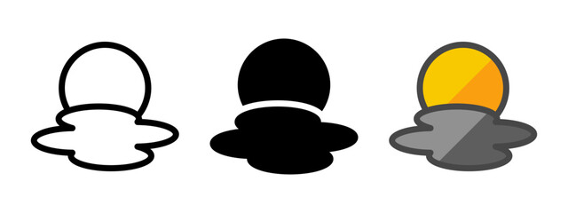 Multipurpose sky vector icon in outline, glyph, filled outline style. Three icon style variants in one pack.