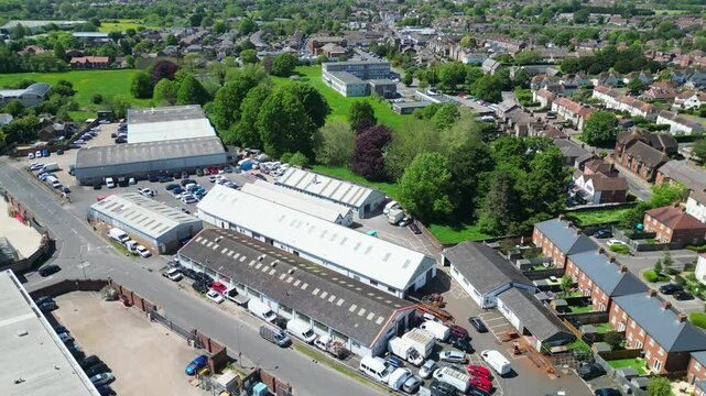 Aerial View of Havant Town of South East Corner of Hampshire, England, United Kingdom. May 15th, 2024