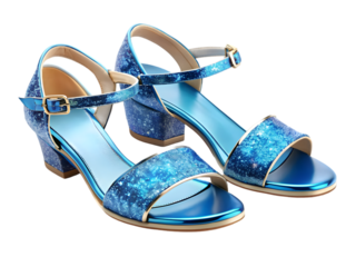 Elegant Womens Summer Leather Blue Patent Leather Shoes