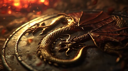 Coat of dragons with fire