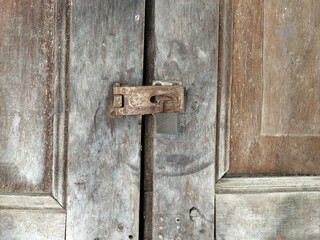 old wooden door in the village