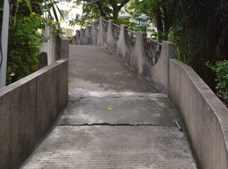Fototapeta premium concrete staircase in the park at daytime