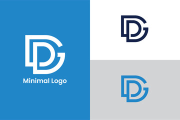 letter DC, DP combined abstract business tech company corporate business logo, Alphabet letter icon logo CD or DC