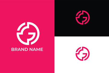 letter G circle search abstract tech company reative minimal monochrome monogram symbol, letter G gear automotive business logo