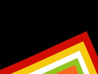 Colorful rainbow triangle on black background