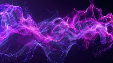 Dynamic ultraviolet waves creating a futuristic backdrop for banners