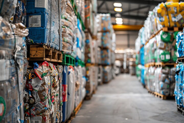 Fototapeta premium Circular economy models in packaging industries