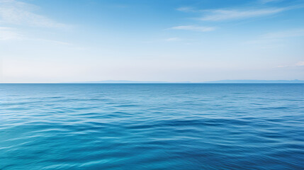 Obraz premium Mesmerizing Blue Ocean Expanse: A Symbiosis of Sky, Water, and Light