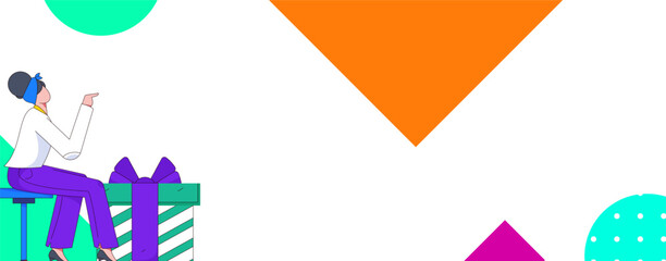 Virtual characters social communication concept business flat vector hand drawn illustration
