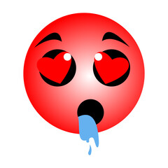 smiley face with heart