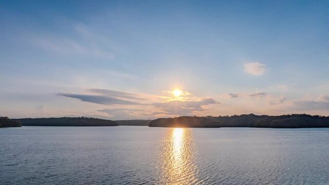 日没のタイムラプス