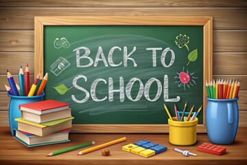 A chalkboard with the words "Back to School" written on it