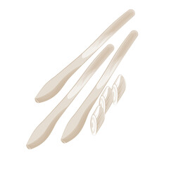 Vector illustration logo simple line art Fresh lemongrass