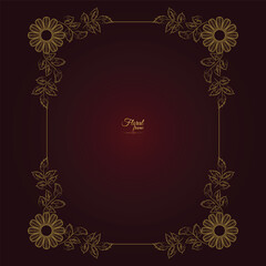 Gold frame beautiful retro background design and pattern Frame 