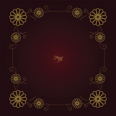 Gold frame beautiful retro background design and pattern Frame 