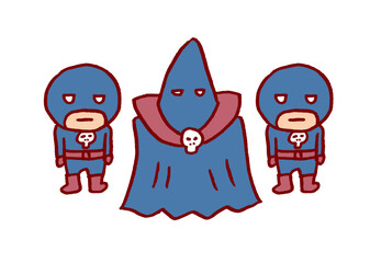 あまり怖そうじゃないかわいい悪の組織っぽいキャラ素材