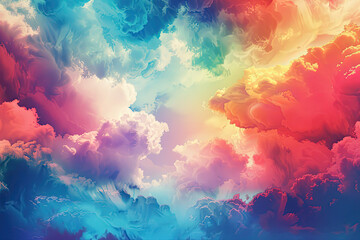 Imaginative Sky with Bright Clouds