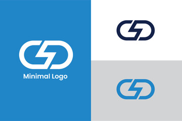 letter CC CD thunder bolt abstract vector business logo design, letter CD energy electric bolt iconic logotype