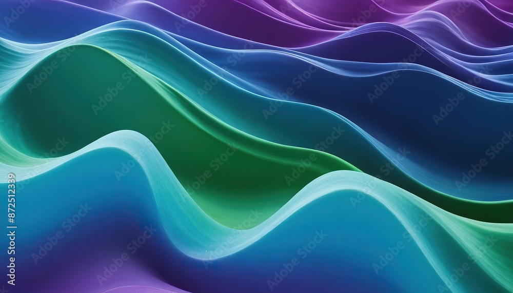 Sticker Abstract 3d rendering of twisted lines. Modern background design,