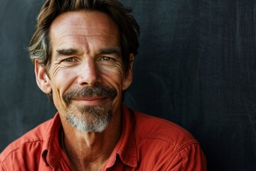 Obraz premium Portrait of a handsome senior man with a beard and mustache.