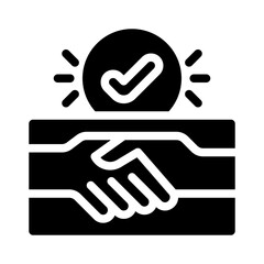 handshake glyph icon