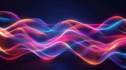 Fototapeta premium Pulsating abstract waves in vibrant colors creating rhythmic motion