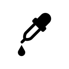 dropper icon, serum, icon vector simple black illustration