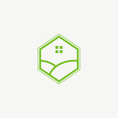 Modern Nature Living Logo Icon Vector