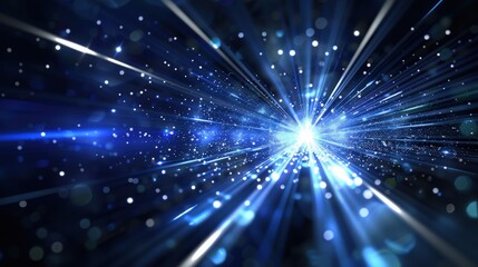 Naklejka premium Radiant abstract starburst illuminating dark environment
