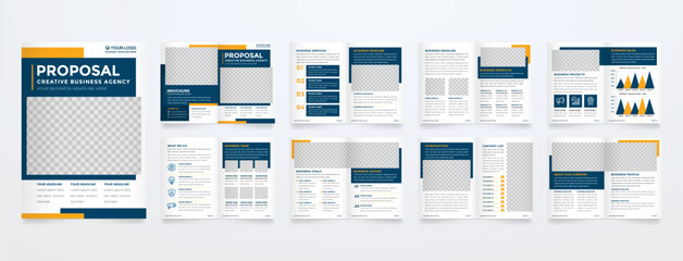minimalist brochure template with modern concept and minimalist layout use for business profile and product catalog