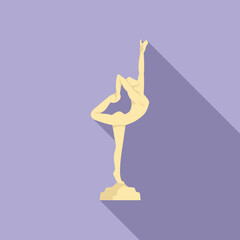 Golden statue of a gymnast performing a rhythmic gymnastics exercise with a ribbon