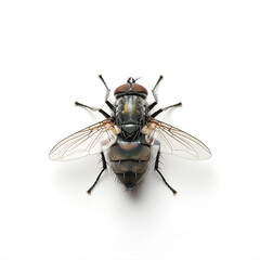 Elegant Fly on White Background