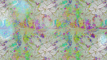 Abstract elegance seamless pattern with floral background