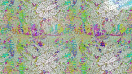 Abstract elegance seamless pattern with floral background
