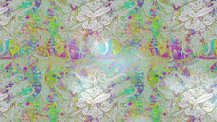 Abstract elegance seamless pattern with floral background